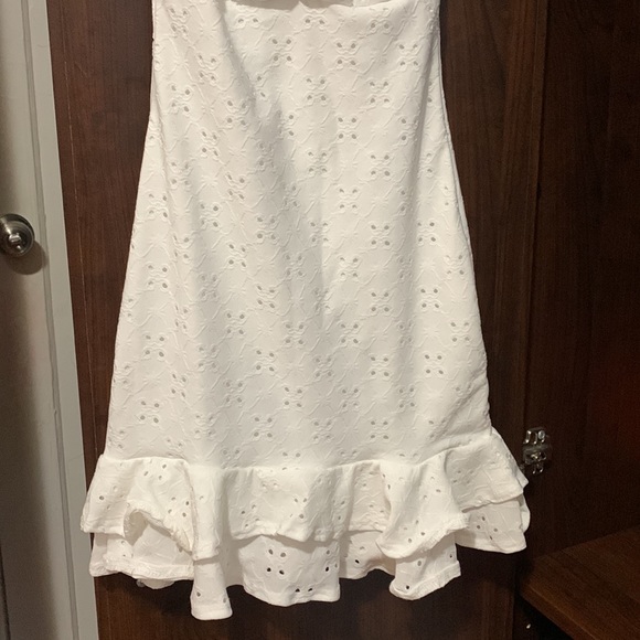 Windsor Looking Like A Day Dream Eyelet Lace Mini White Dress - Picture 3 of 5